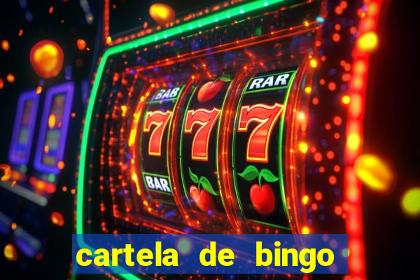 cartela de bingo cha de panela